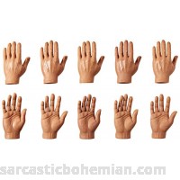 Accoutrements Set of Ten Dark Skin Tone Finger Hands B06Y2JLMGT